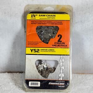 Power Care Home Depot 14” Saw Chain Y52 2 Pack New Homelite Craftsman Echo